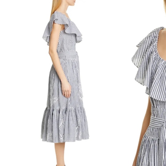 TORY BURCH EYELET EMBROIDERED DRESS - Picture 4 of 9